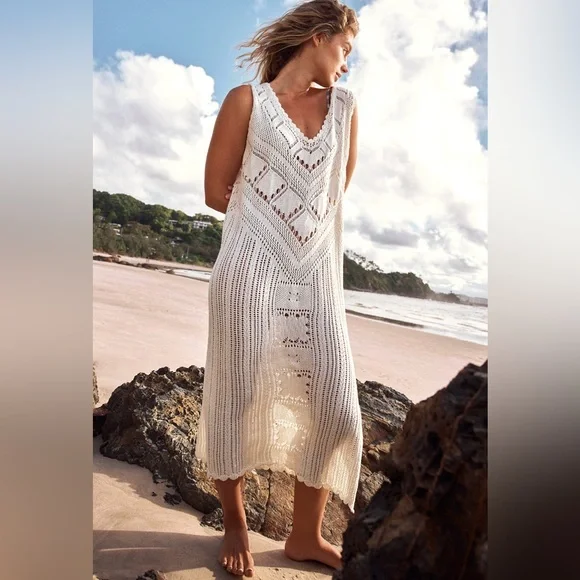 fp beach sweater dress Free People Women's Sun Rays Sweater Mini Dress - Multi - Size L main image 1